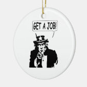 oom Sam krijgt een baan Keramisch Ornament (Links)