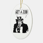 oom Sam krijgt een baan Keramisch Ornament (Links)