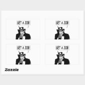 oom Sam krijgt een baan Rechthoekige Sticker (Vel)