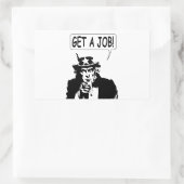 oom Sam krijgt een baan Rechthoekige Sticker (Tas)