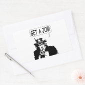 oom Sam krijgt een baan Rechthoekige Sticker (Envelop)