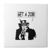 oom Sam krijgt een baan Tegeltje (Voorkant)