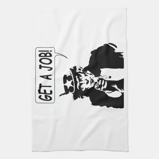 oom Sam krijgt een baan Theedoek (Verticaal)