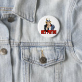 Oom Sam Middenvinger Hé Putin  Ronde Button 5,7 Cm (In situ)