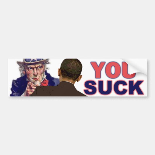 Oom Sam naar Obama Bumpersticker (Voorkant)