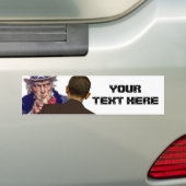 Oom Sam naar Obama Bumpersticker (Op auto)
