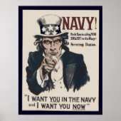  oom Sam Navy WW1 Poster terugwinnen (Voorkant)
