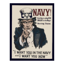  oom Sam Navy WW1 Poster terugwinnen