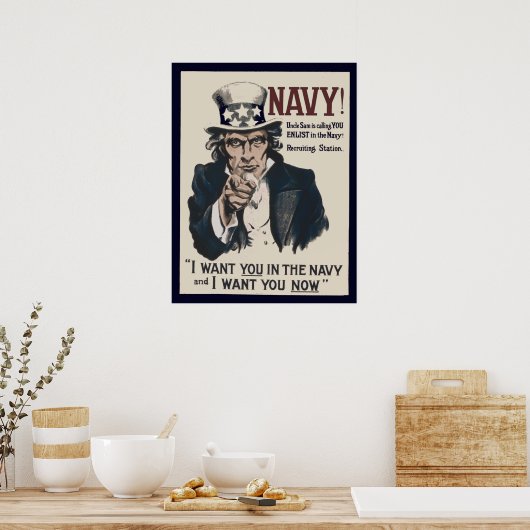  oom Sam Navy WW1 Poster terugwinnen (Keuken)