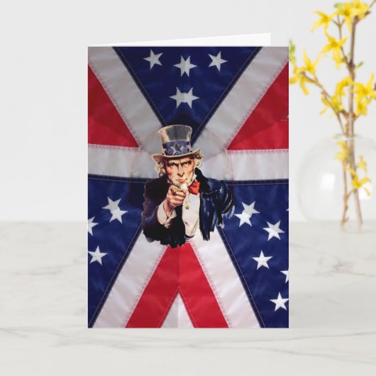 Oom Sam Nieuwe Burgerkaart Kaart (Gele Bloem)