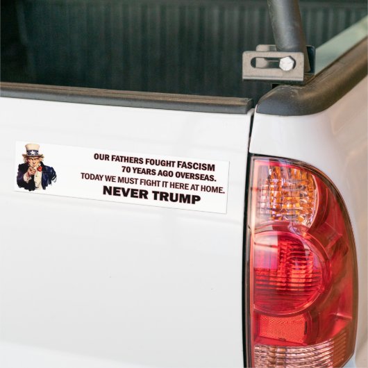 oom Sam Nooit Trump Bumpersticker (Op Truck)