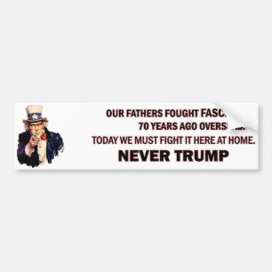 oom Sam Nooit Trump Bumpersticker