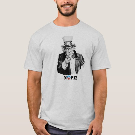 Oom Sam - Nope - T-shirt Nobama (Voorkant)
