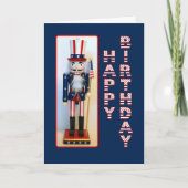 Oom Sam Nutcracker Happy Birthday Kaart (Voorkant)