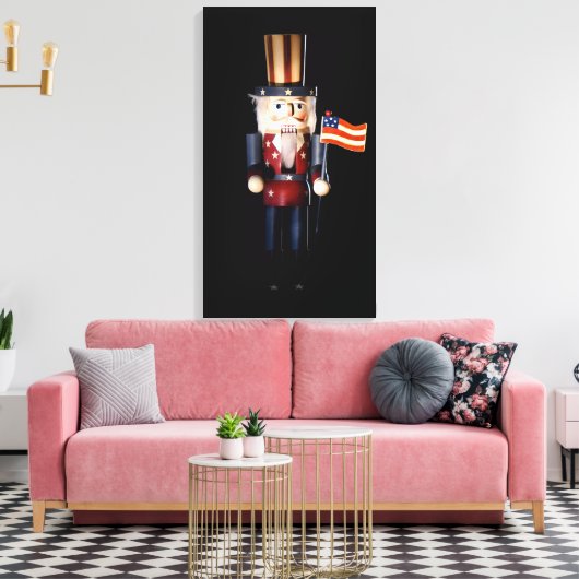 oom Sam Nutkraker Canvas Afdruk (Insitu (Woonkamer))