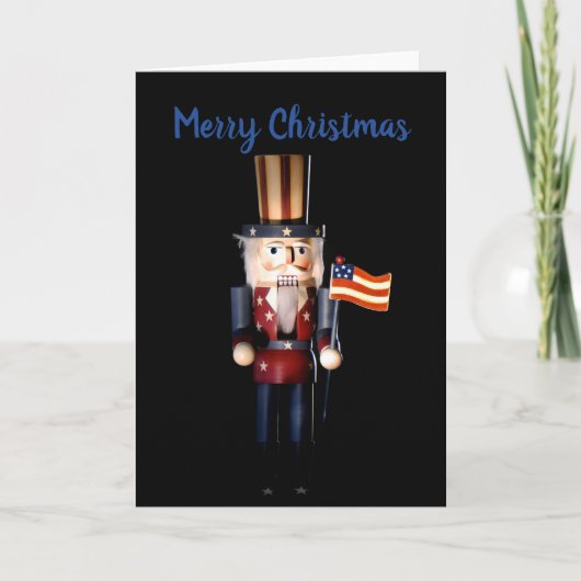 oom Sam Nutkraker Feestdagen Kaart (Voorkant)