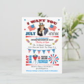 Oom Sam op 4 juli Barbecue bbq party Kaart (Staand voorkant)