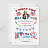 Oom Sam op 4 juli Barbecue bbq party Kaart (Voorkant)