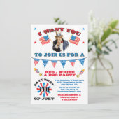 Oom Sam op 4 juli Barbecue bbq party Kaart (Staand voorkant)