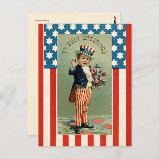  oom Sam op 4 juli Briefkaart (Voorkant / Achterkant)