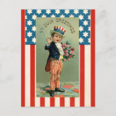  oom Sam op 4 juli Briefkaart (Voorkant)