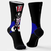 oom Sam Patriotic Sokken (Gebogen)