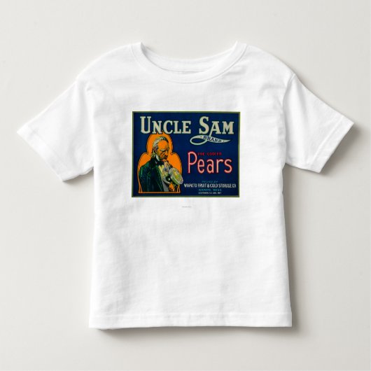 Oom Sam Pear Crate LabelWapato, WA Kinder Shirts (Voorkant)
