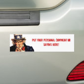 Oom Sam Persoonlijke Bumpersticker (Op auto)