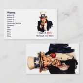 Oom Sam Persoonlijke Visitekaartjes (Voorkant / Achterkant)