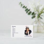 Oom Sam Persoonlijke Visitekaartjes (Staand voorkant)