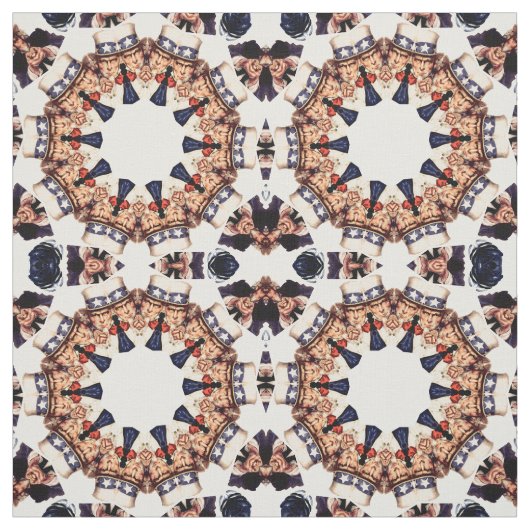Oom Sam Pointing Finger Kaleidoscope Stof (Swatch)