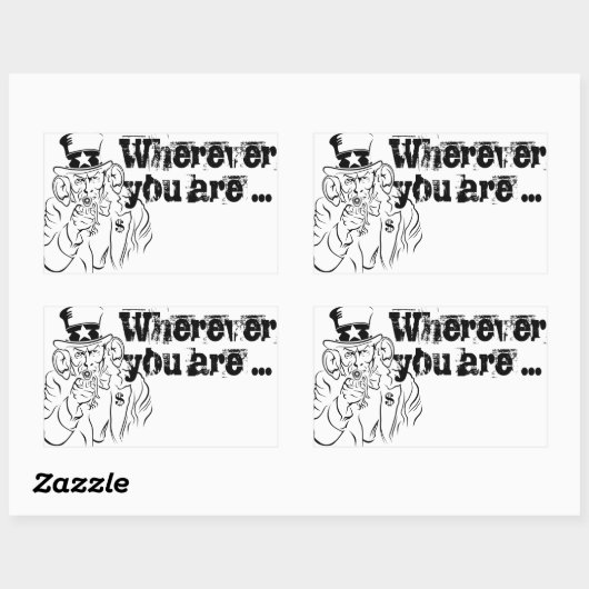 oom Sam Rechthoekige Sticker (Vel)