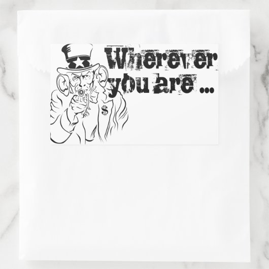 oom Sam Rechthoekige Sticker (Tas)