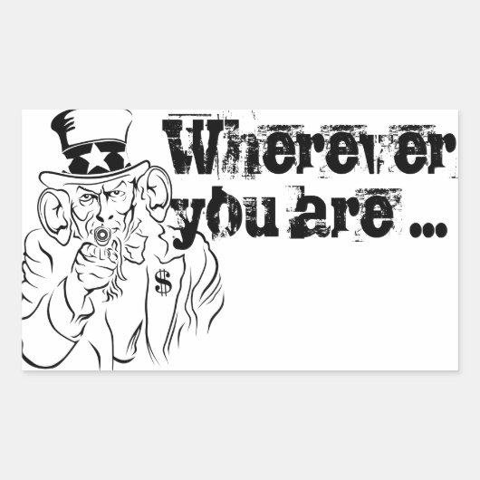 oom Sam Rechthoekige Sticker (Voorkant)