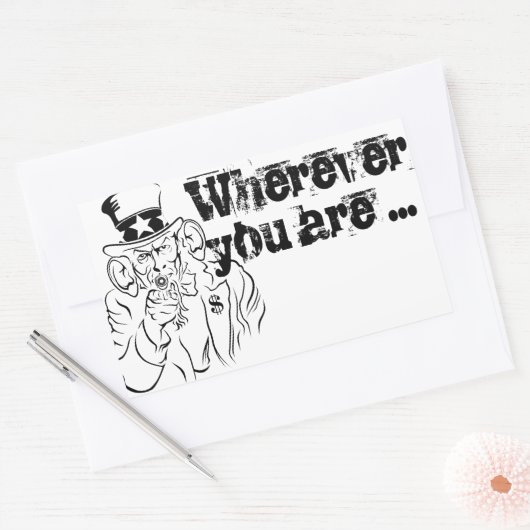 oom Sam Rechthoekige Sticker (Envelop)