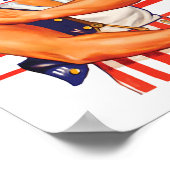 Oom Sam Retro Vaccinaat voegt je eigen slogan toe Poster (Hoek)