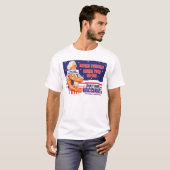Oom Sam Retro Vaccinaat voegt je eigen slogan toe T-shirt (Voorkant volledig)