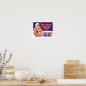 Oom Sam Retro Vaccine Voeg Je Eigen Slogan Toe Poster (Keuken)