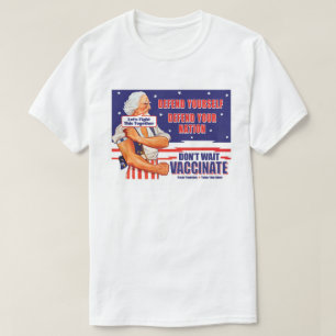 Oom Sam Retro Vaccine Voeg Je Eigen Slogan Toe T-shirt