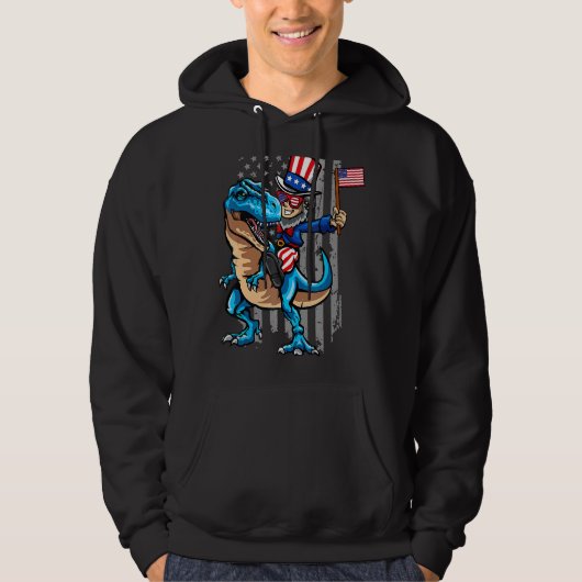 Oom Sam Rex Dinosaur America 4 juli VS Hoodie (Voorkant)