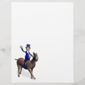 Oom Sam Riding op Donkey (Voorkant)