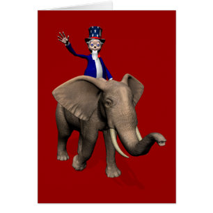 Oom Sam Riding op Elephant