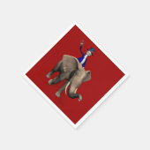 Oom Sam Riding op Elephant Servet (Hoek)