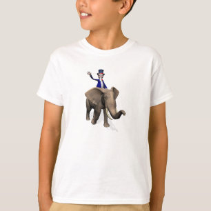 Oom Sam Riding op Elephant T-shirt