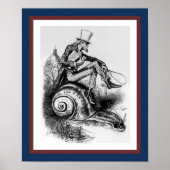 Oom Sam Riding the Congressional Snail Poster (Voorkant)