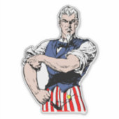 Oom Sam rolt sleeve op Sticker (Voorkant)