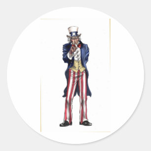 oom Sam Ronde Sticker