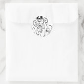 Oom Sam Ronde Sticker (Tas)