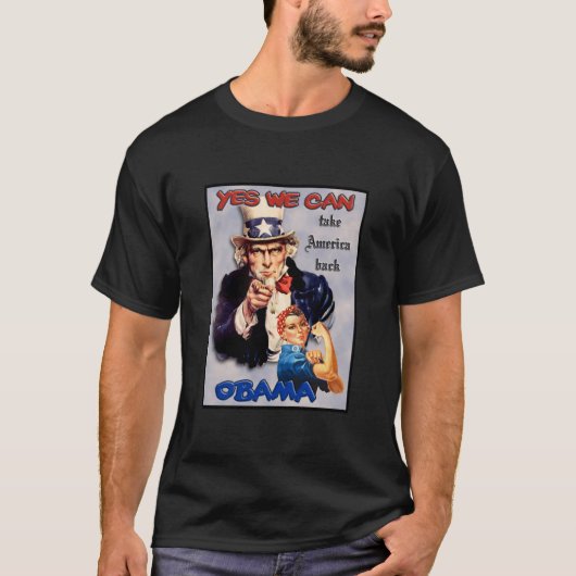 Oom Sam, Rosie de Riveter voor Barack Obama T-shirt (Voorkant)