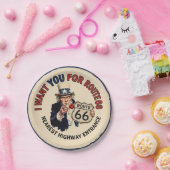 Oom Sam Route 66 Retro Papieren Bord  (Feest)